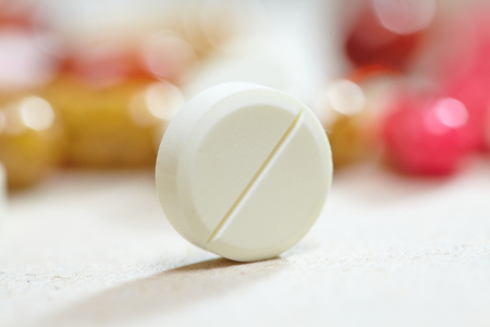 macro shots of tablets and capsulesの写真素材