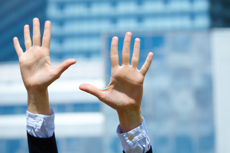 businesswoman handsの写真素材