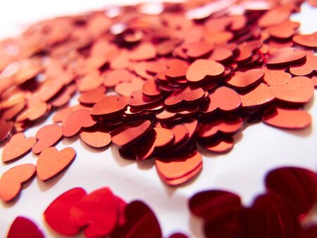 hearts confettiの写真素材