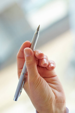 Pen in handの写真素材