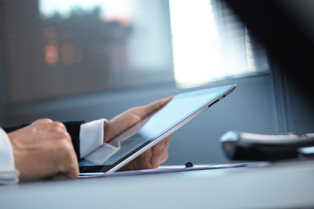 businessmen with digital tablet