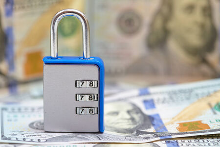 padlock on the dollars