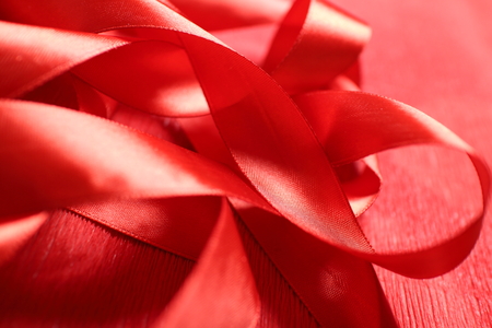 ribbons on the redの写真素材