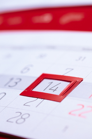 Calendar to Valentines dayの写真素材