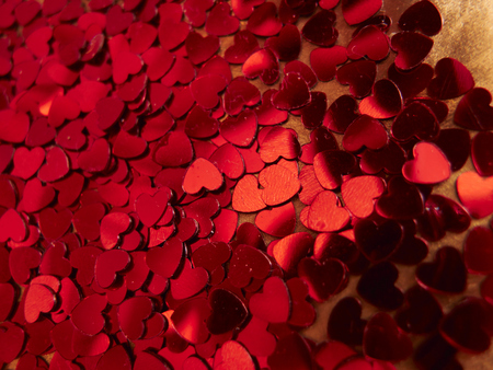 hearts confettiの写真素材