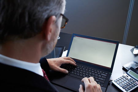 businessman with laptopの写真素材