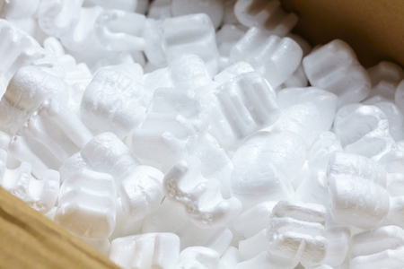 packing box with white packaging filling