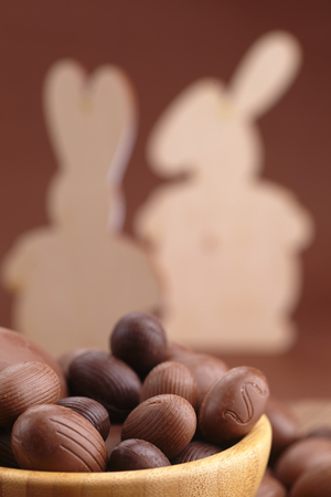 Chocolate Easter eggsの写真素材