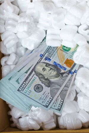 money in the boxの写真素材