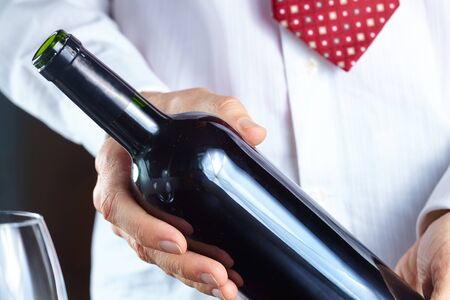 man with wineの写真素材