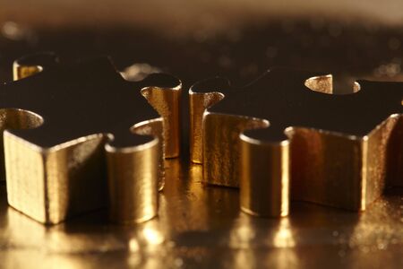 golden puzzleの写真素材