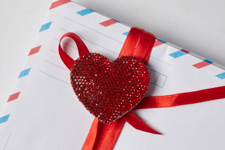 envelopes for Valentine's dayの写真素材