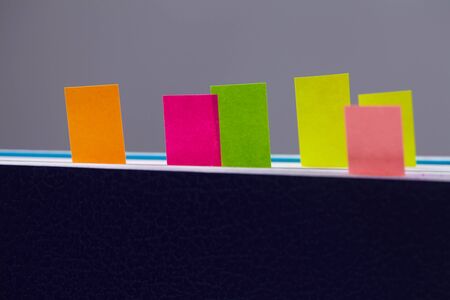 Business diary with a colored tabs