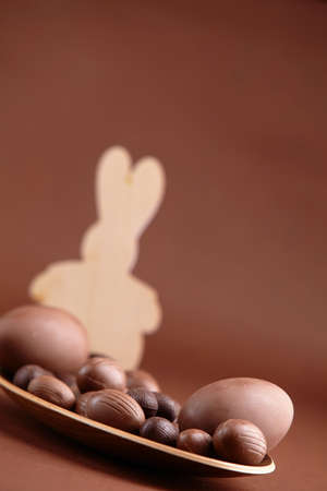 Chocolate Easter eggsの写真素材