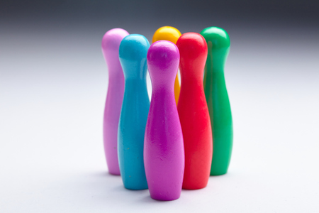 Colorful plastic skittlesの写真素材