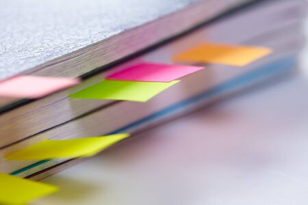 Business diary with a colored tabs
