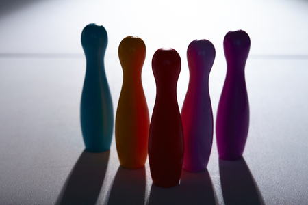 Colorful plastic skittlesの写真素材