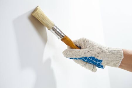 men with brushの写真素材