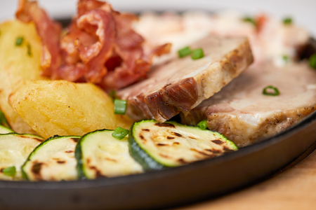 meat with vegetablesの写真素材