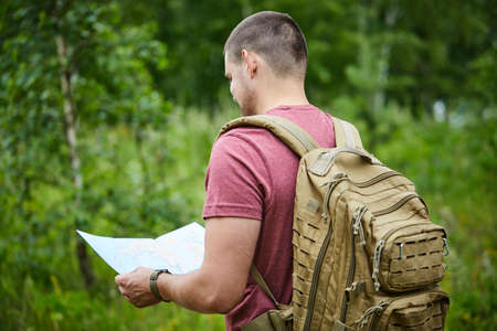 young man with map