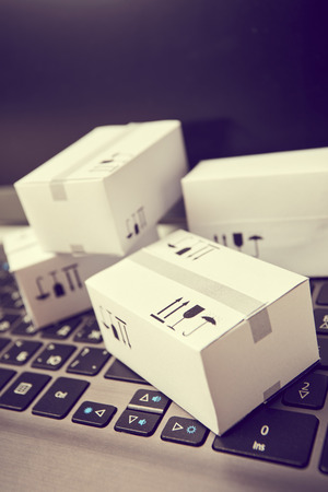 delivery packaging boxesの写真素材