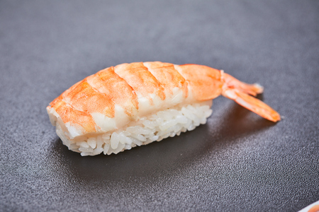 sushi on the black backgroundの写真素材