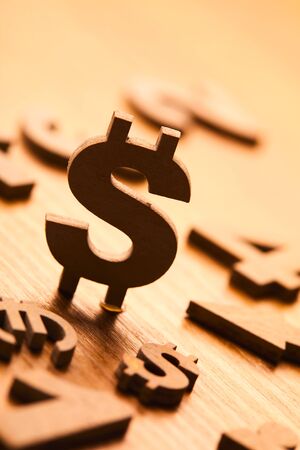 Set of numbers and currency symbolsの写真素材