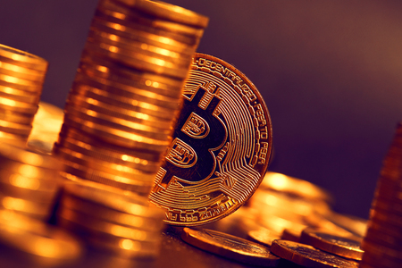digital currency, bitcoinの写真素材