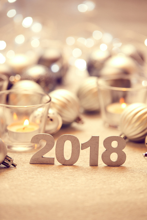Christmas background 2018 gold