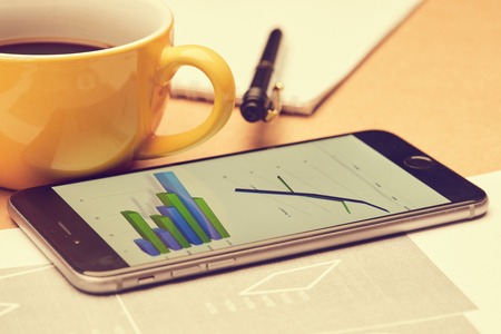 business smartphoneの写真素材