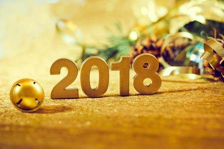Christmas card. New 2018 Year.
