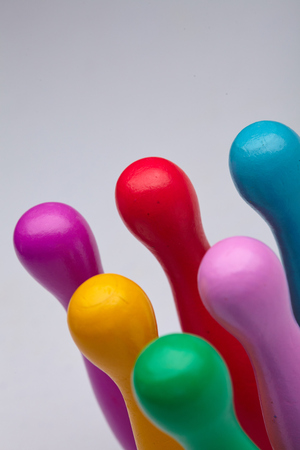 Colorful plastic skittlesの写真素材