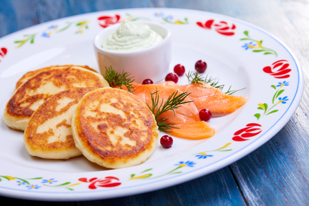 potato cutlets with sauceの写真素材