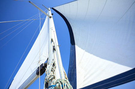 yacht on the waterの写真素材