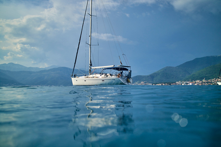 yacht and seaの写真素材