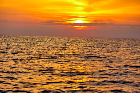 sunset over seaの写真素材