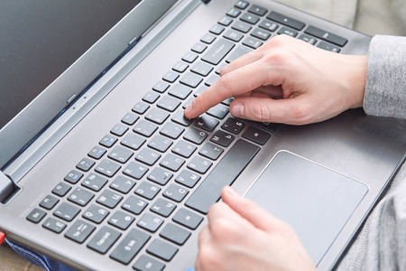 Man using laptop