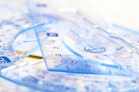 Set of plastic rulers