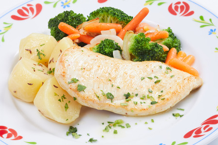 Chicken with vegetablesの写真素材