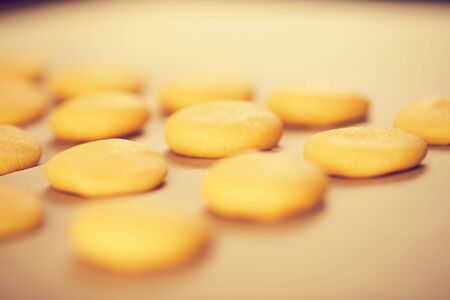 butter cookies on the tray