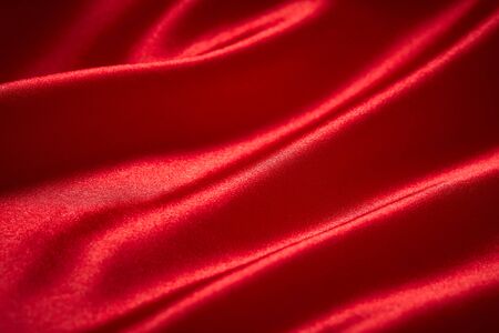 Red Silk Fabric wavy