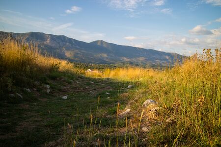 mountain path in the Montenegroの写真素材
