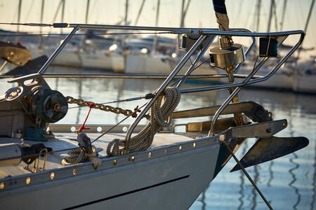 luxury yachts in the marineの写真素材