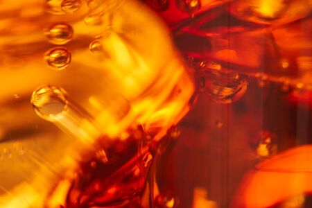 cola with ice cubesの写真素材