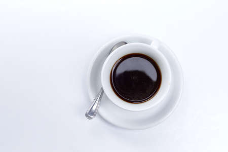 cup of coffee on the white background
