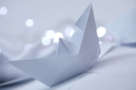 paper boats with lights, macro
