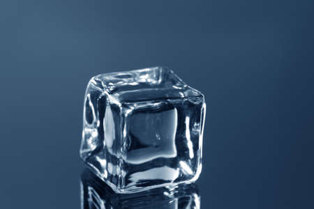 ice cubes on the glassの写真素材