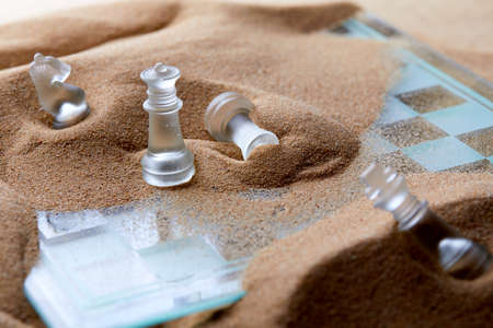 Chess strategy and defense, choice and strategy concept.