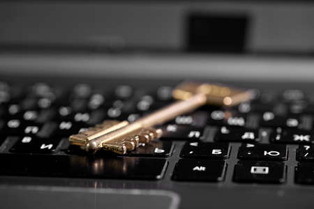 key on the computer keyboardの写真素材