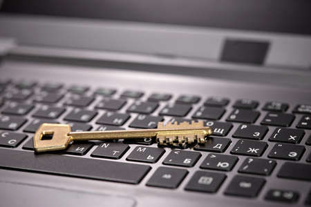 key on the computer keyboardの写真素材